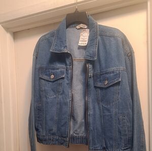The BLU [Edit] Denim Reimagined Empowering Cropped Jacket Size L